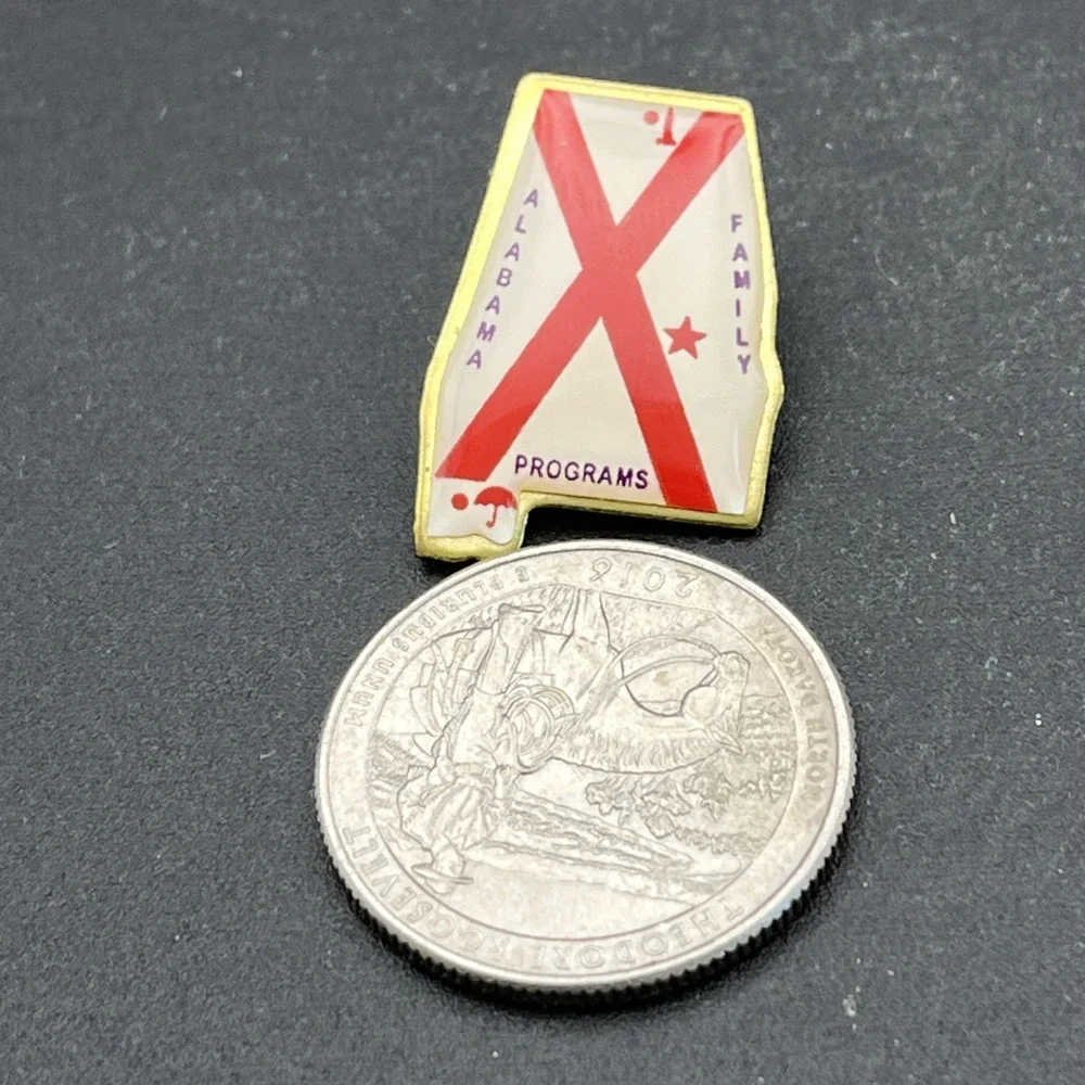 Alabama Outline State‎ Flag Family Programs Lapel Hat Pin